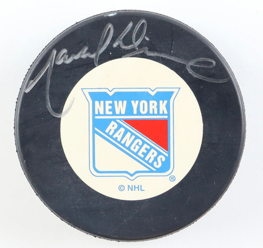 Marcel Dionne Autograph Signed New York Rangers Puck - Beckett