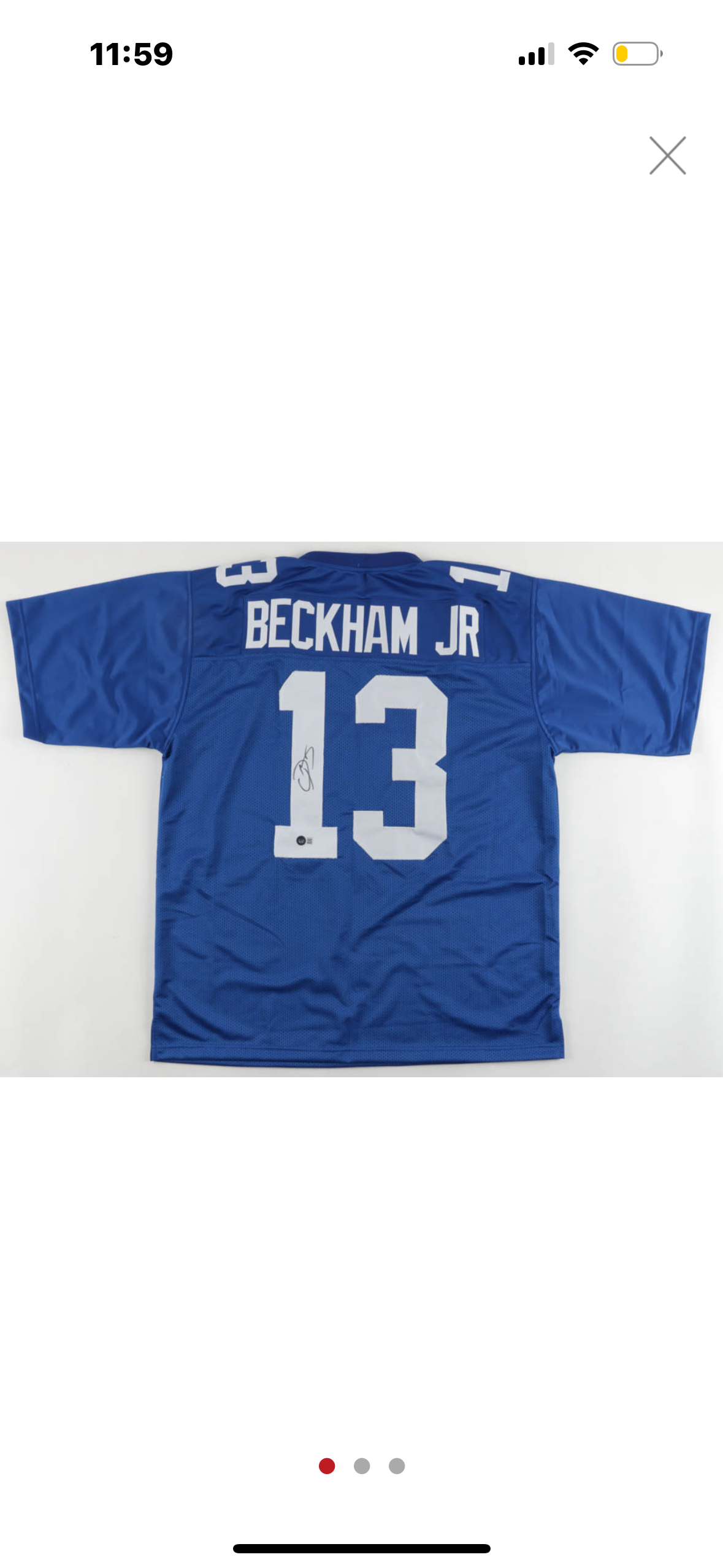 Odell Beckham Jr. - Giants - Autographed Jersey (Beckett) - Framed