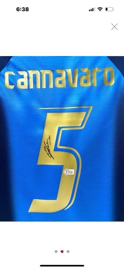 Fabio Cannavaro - Italy - Autograph Jersey (Beckett)