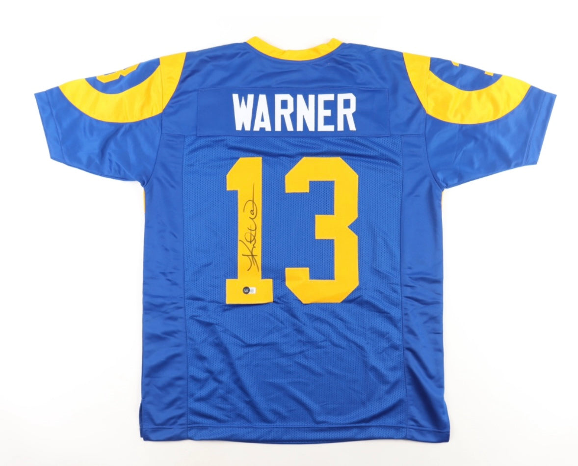 Kurt Warner - Rams - Autograph Jersey (Beckett) - Framed