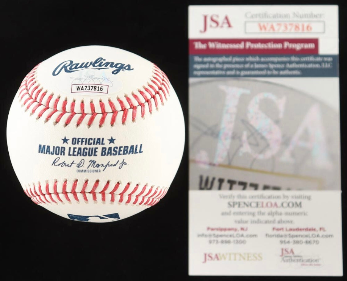 Jim Edmonds Autograph Signed Baseball inscribed “06 WS Champs” JSA